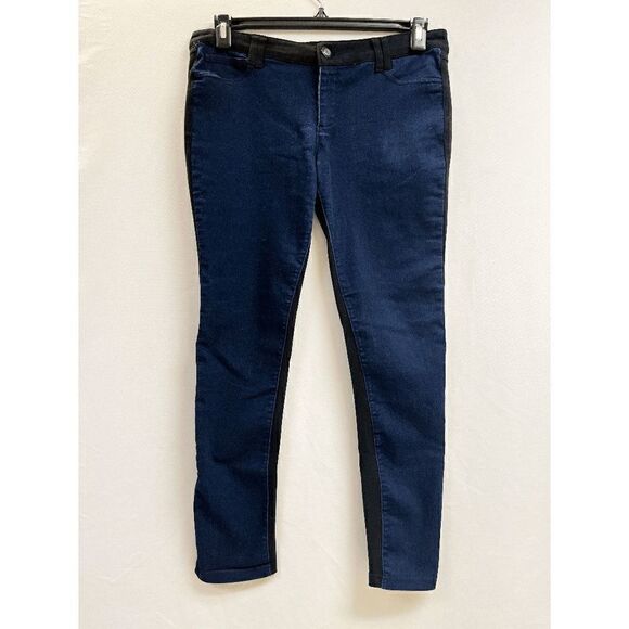 Boom Boom Jeans Women's Mid-rise Skinny Leg Stretch Jeans Blue Black Size 13 - Picture 1 of 6